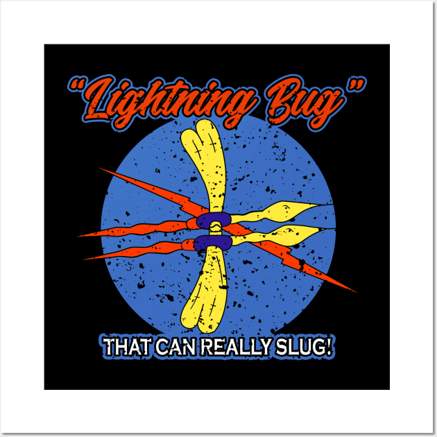 P-38 "Lightning Bug" Vintage WWII Insignia Wall Art by Mandra